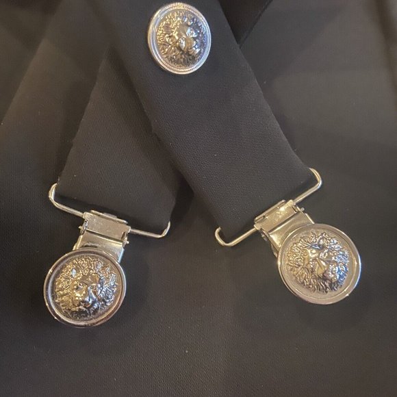 Versace Versus Black Double Breasted Blazer Vest Dress W/ Open Back 44 NWT - Picture 7 of 12